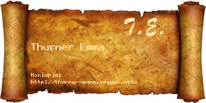 Thurner Emma névjegykártya